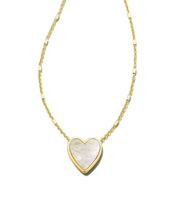 Load image into Gallery viewer, Kendra Scott: Heart Pendant Necklace in Gold Ivory MOP
