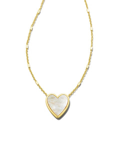 Kendra Scott: Heart Pendant Necklace in Gold Ivory MOP