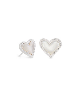 Kendra Scott: Ari Heart Stud - Ivory Mother of Pearl - The Vogue Boutique