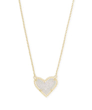 Load image into Gallery viewer, Kendra Scott: Ari Heart Short Necklace - Gold Iridescent Drusy - The Vogue Boutique
