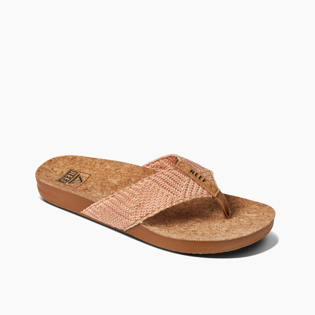 Reef: Cushion Strand Sandals in Rose