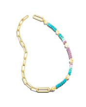 Load image into Gallery viewer, Kendra Scott: Ashton Half Chain Necklace in Gold Pastel Mix
