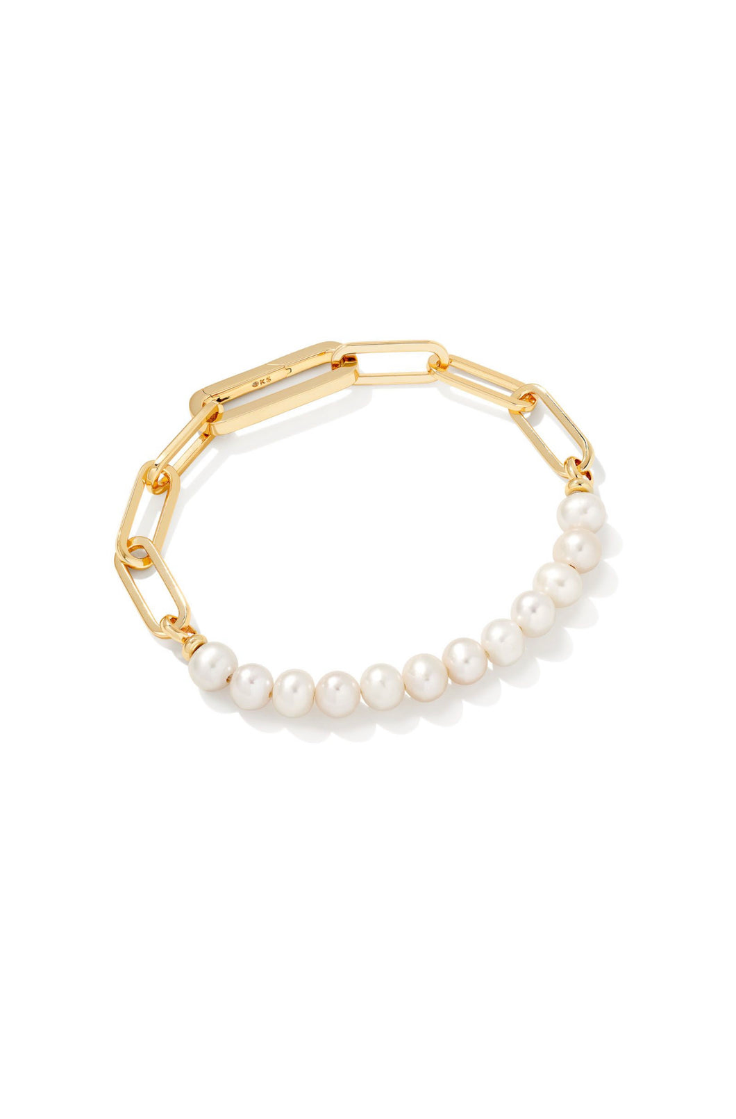 Kendra Scott: Ashton Gold Half Chain Pearl Bracelet