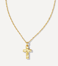 Load image into Gallery viewer, Kendra Scott: Cross Pendant Necklace Gold Metal
