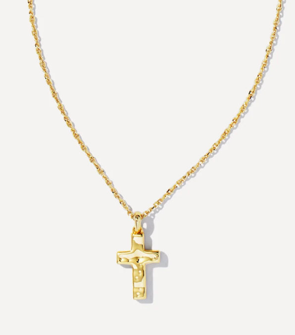 Kendra Scott: Cross Pendant Necklace Gold Metal