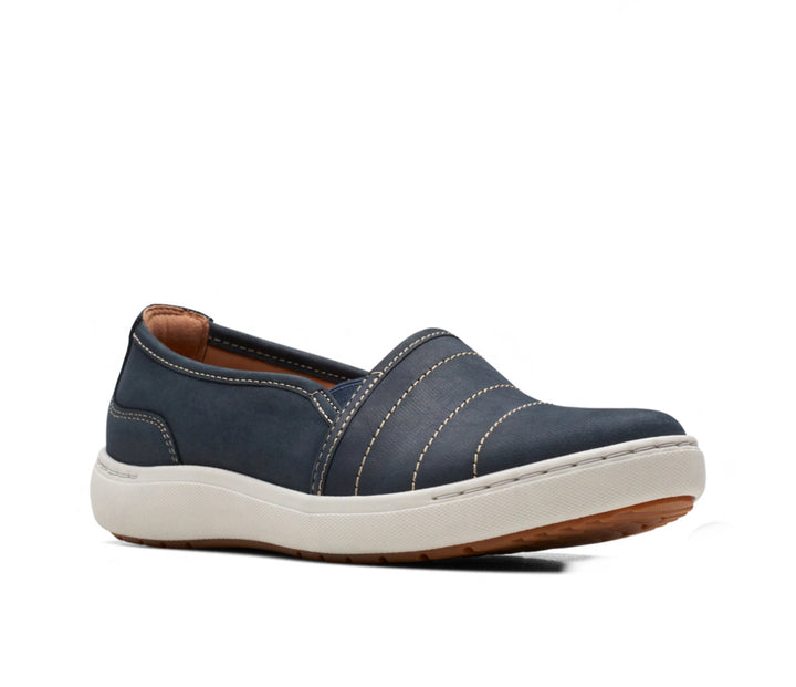 Clarks: Nalle Violet Navy Leather - The Vogue Boutique