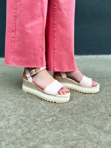 TOMS: Diana Wedge in Dusty Pink Heavy Canvas