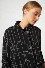 Load image into Gallery viewer, Joseph Ribkoff: Black Top with Line Pattern - 223276
