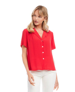 Karen Kane: Red Camp Shirt - 1L87568