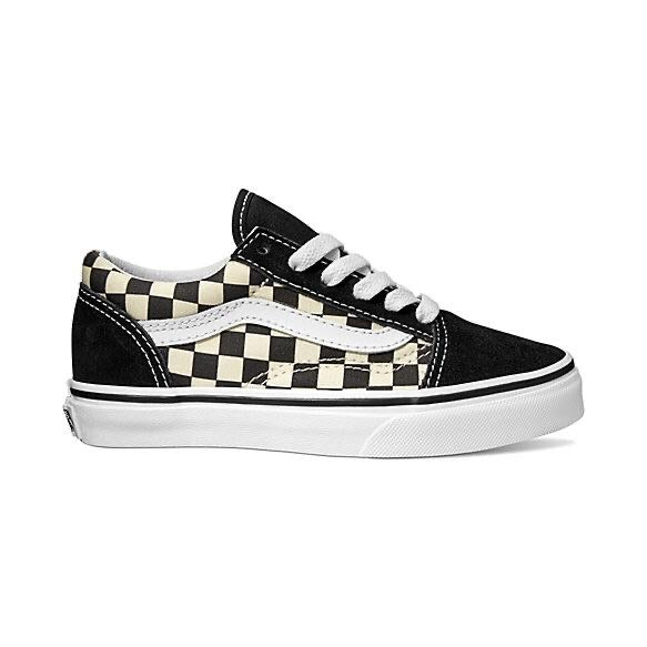 Vans: Old Skool Children’s - Primary Check Black & White - The Vogue Boutique