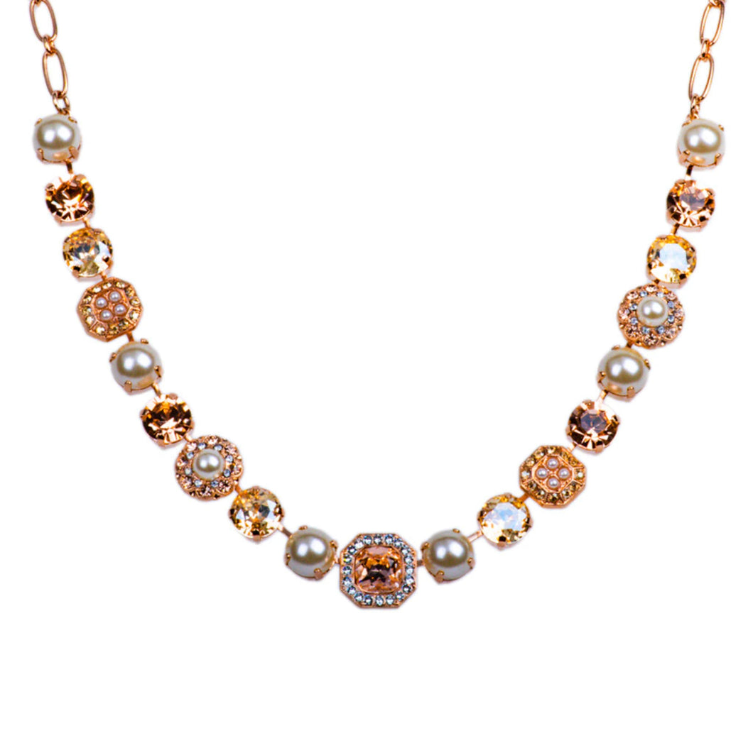 Mariana: Square Cluster Necklace “Cookie Dough” N-3174/10-1144-RG