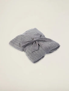 Barefoot Dreams: CozyChic Lite Ribbed Baby Blanket in Pewter