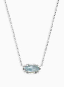 Kendra Scott: Elisa Birthstone Silver Pendant Necklace - The Vogue Boutique