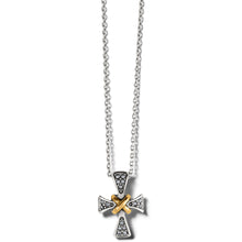 Load image into Gallery viewer, Brighton: Meridian Two Tone Mini Cross Necklace - JM7290
