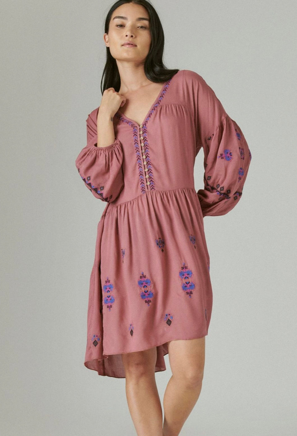 Lucky Brand: Embroidered Tiered Dress - 7W91963
