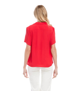 Karen Kane: Red Camp Shirt - 1L87568