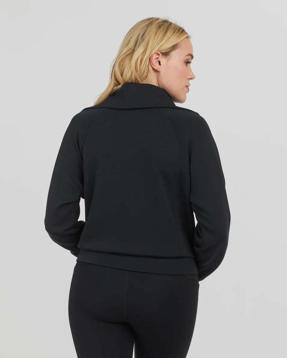 Spanx: AirEssentials Half Zip in Black