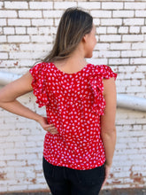 Load image into Gallery viewer, Joy Joy: Red Hearts Top - 61A4755
