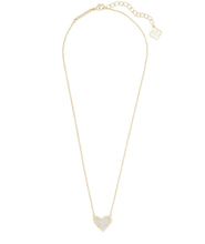 Load image into Gallery viewer, Kendra Scott: Ari Heart Short Necklace - Gold Iridescent Drusy - The Vogue Boutique
