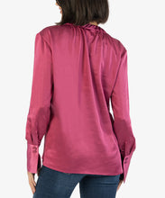 Load image into Gallery viewer, Kut: Brigitta - Satin Button Down with Shirring - KT121901
