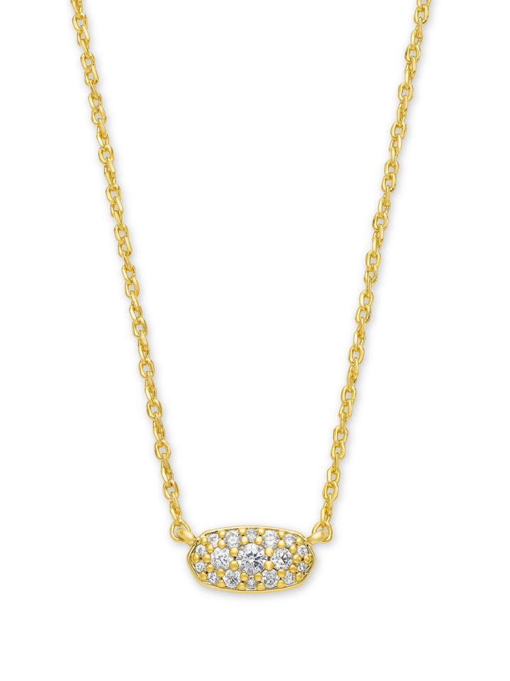 Kendra Scott: Grayson Gold Crystal Pendant Necklace - The Vogue Boutique