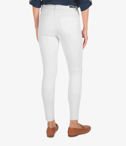 Kut: Connie High Rise Ankle Skinny - Optic White