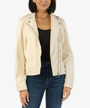 Load image into Gallery viewer, Kut: Maeve-Pu Moto Jacket in Ivory - KJ50401
