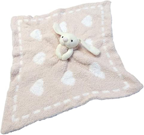 Barefoot Dreams: Dream Buddie Bunny Pink/White/Hearts-B530