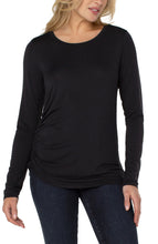 Load image into Gallery viewer, Liverpool: Crew Neck Model Knit Top with Shirring-LM8796K13
