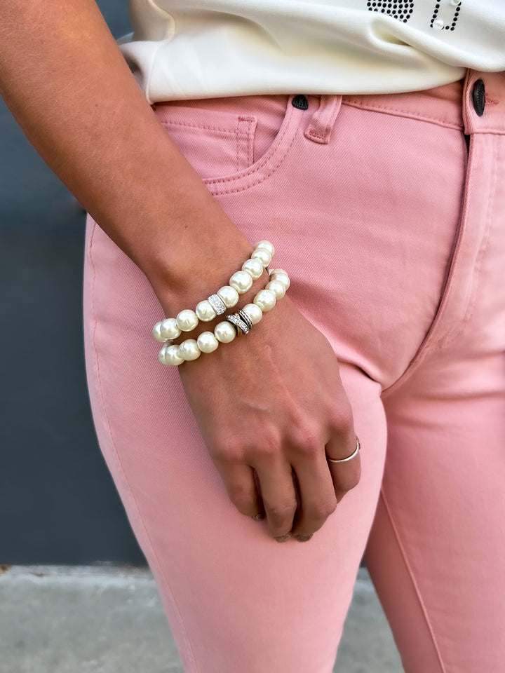Brighton: Meridian Petite Pearl Stretch Bracelet - JF0031