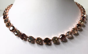 Mariana: Meadow Brown Rose Gold Necklace N-3252-1119-RG