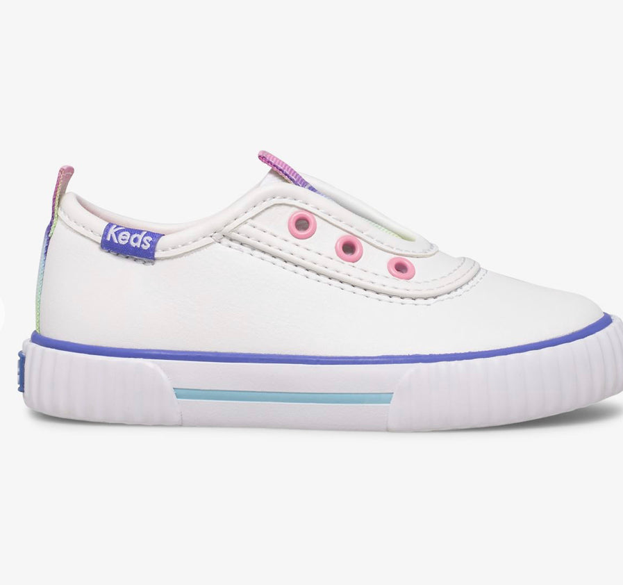 løn Moderne radikal Keds: Kids Topkick Slip On in White Leather – The Vogue Boutique