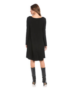 Karen Kane: Long Sleeve Maggie Dress in Black - 4L13233
