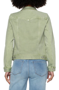 Liverpool: Classic Jean Jacket in Spanish Moss - LM1004WF