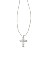 Load image into Gallery viewer, Kendra Scott: Cross Necklace in Silver White Crystal
