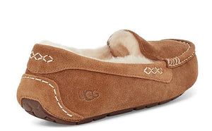 Ugg: Ansley Suede Slippers in Chestnut