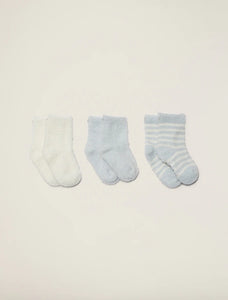 Barefoot Dreams: CozyChic Lite Infant 3 pack in Blue/Pearl - B475