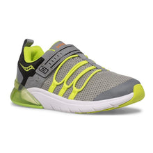 Load image into Gallery viewer, Saucony: Big Kids Flash Glow 2.0 Sneaker in Grey/Lime
