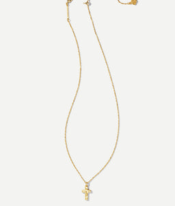 Kendra Scott: Cross Pendant Necklace Gold Metal