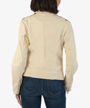 Load image into Gallery viewer, Kut: Maeve-Pu Moto Jacket in Ivory - KJ50401
