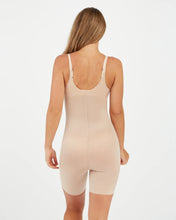 Load image into Gallery viewer, Spanx: Thinstincts® 2.0 Open-Bust Mid-Thigh Champagne Bodysuit - 10235R
