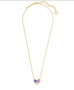 Kendra Scott: Ari Heart Short - Watercolor Illusion - The Vogue Boutique