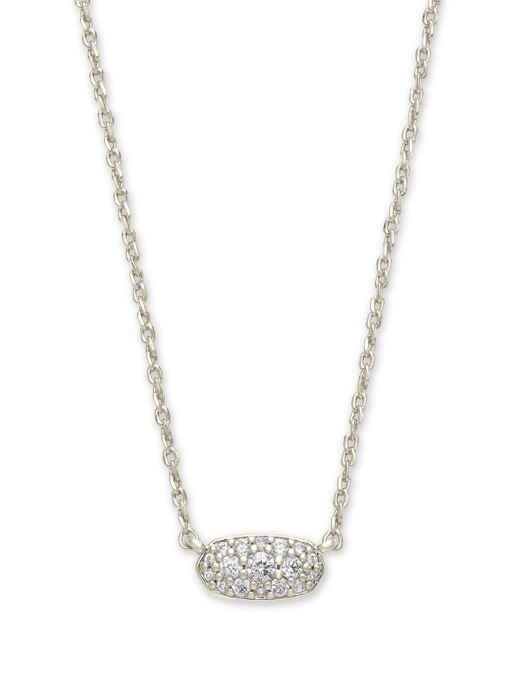Kendra Scott: Grayson Crystal Pendant Necklace in Silver