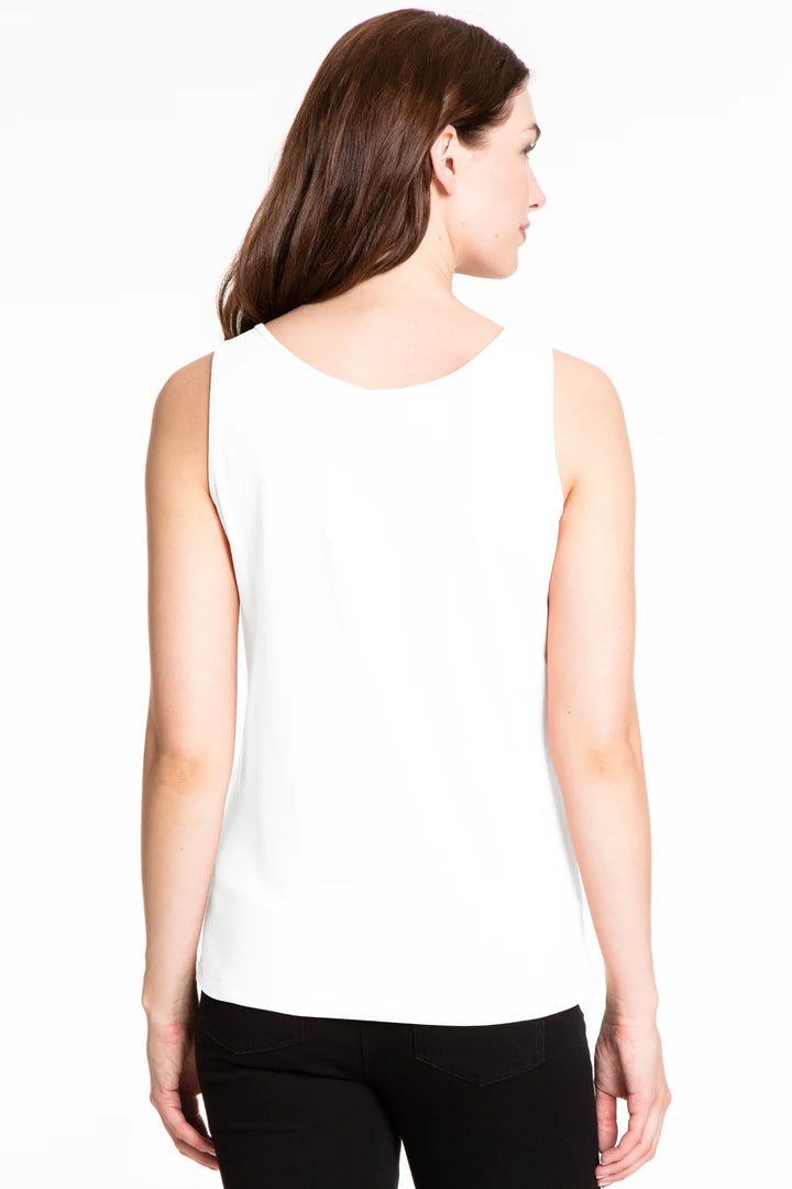 Multiples: White Scoop Neck Tank - M23101TW