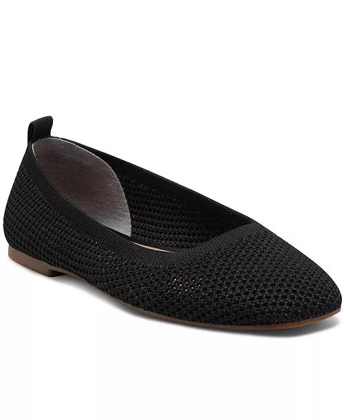 Lucky Brand: Daneric Black Ribbed Knit Flats