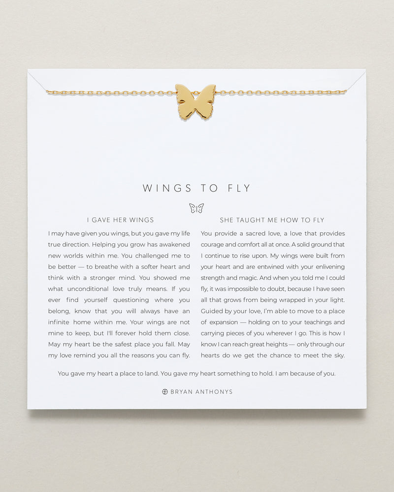 Bryan Anthonys: Wings To Fly Icon Necklace in Gold