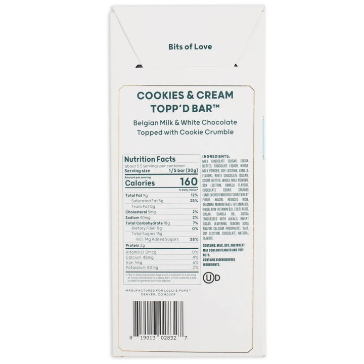 Lolli & Pops: Cookies & Cream Topp'd Bar