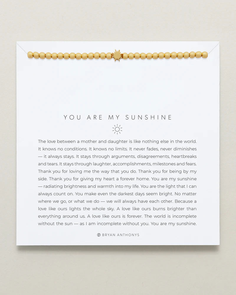 Bryan Anthonys: You Are My Sunshine Gold Bracelet