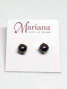 Mariana: “Iridescent Purple” Studs E-1440-943-RO2