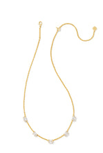 Load image into Gallery viewer, Kendra Scott: Cailin Gold Crystal Strand Necklace in White Crystal
